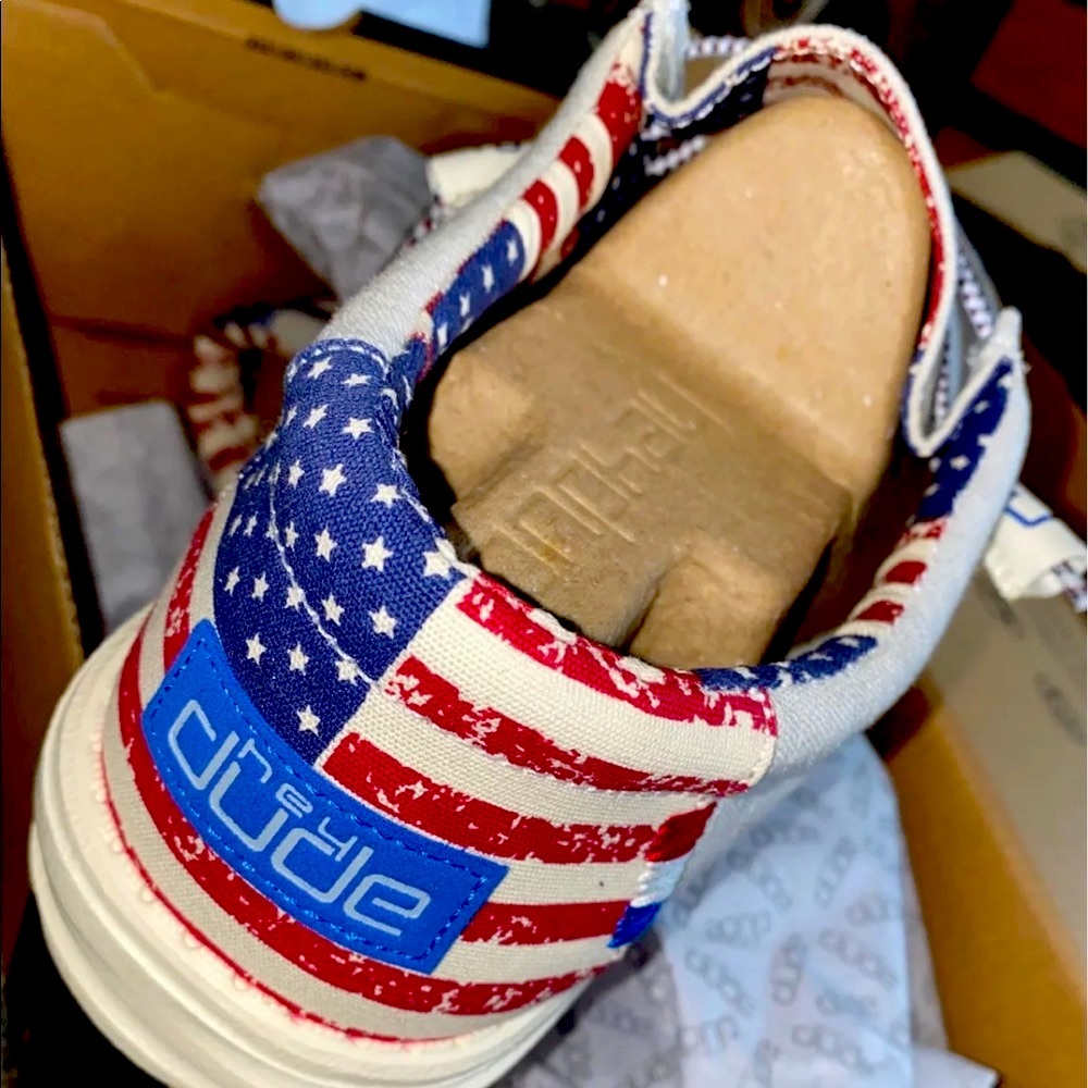 Wally Patriotic Hey Dude Shoes
